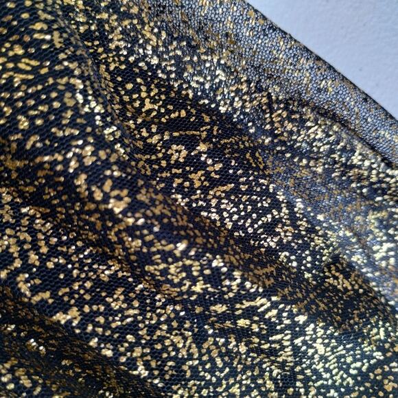 O Candalite Petite Women's Gold Black Pleated Sleeveless Midi Knee Dress NWT PXL - Picture 14 of 14